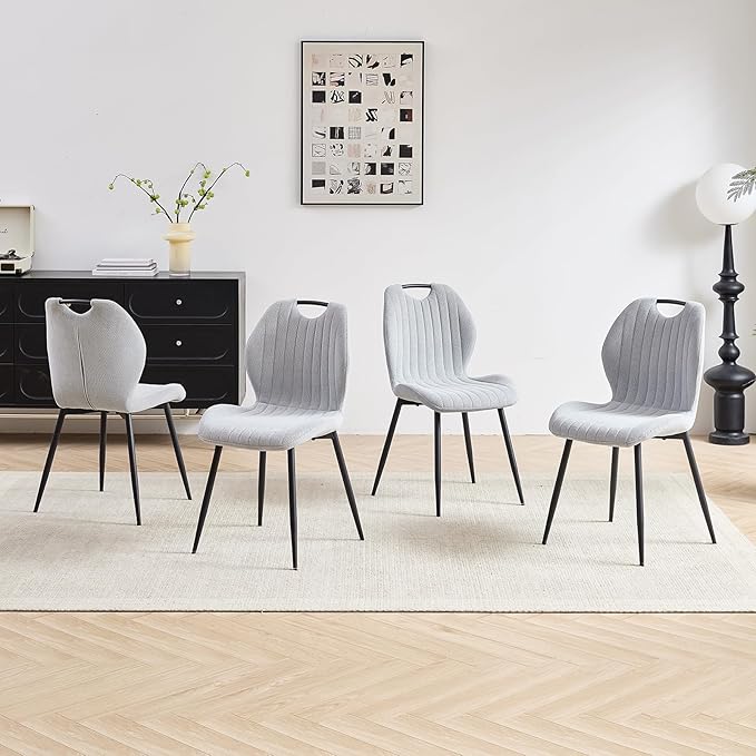 5-Piece Dining Table Set for 4 6 People with Heavy Duty Legs, Dining Room Table Chairs Set for Living Room, Kitchen, Apartment
