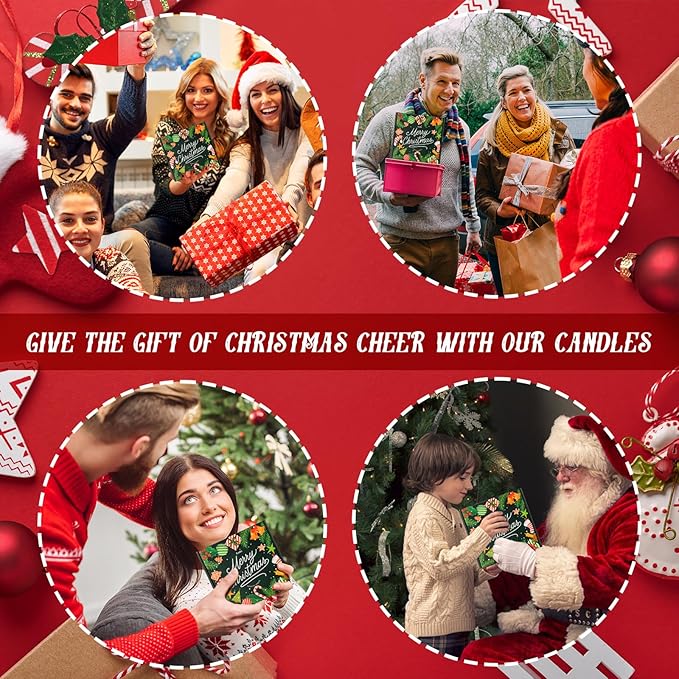 Christmas Candle | Christmas Cookies Candle Scents of Merry Cookie Dough Sugar Cookies for Santa Holiday, Christmas Scented Candles for Home - 7 oz Aromatherapy Jar Candles, Gift for Women and Men