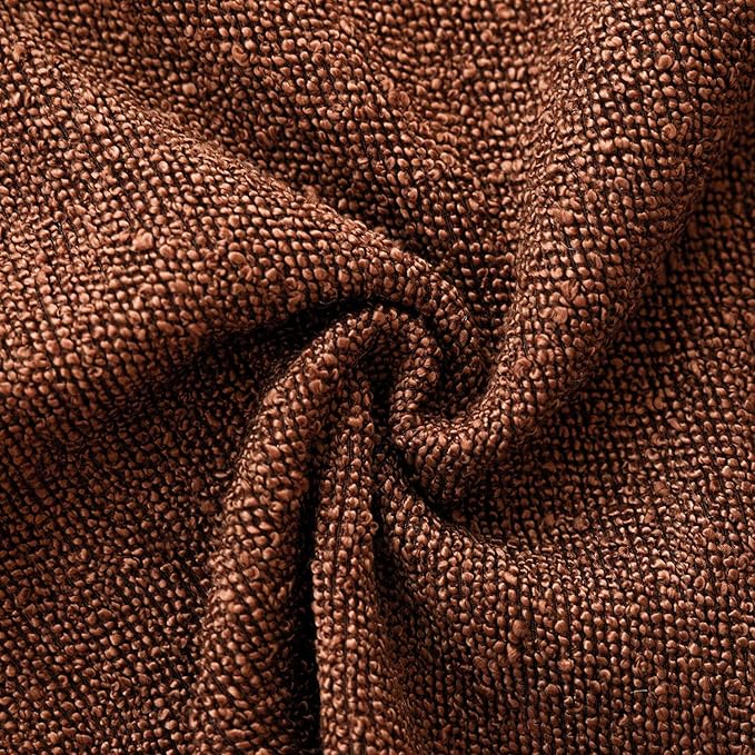 Foindtower Pack of 2 Textured Boucle Throw Pillow Covers Accent Solid Decorative Lumbar Pillow Cases Cozy Couch Cushion Case for Chair Sofa Bedroom Living Room Home Decor 12x20 Inch Red Taupe