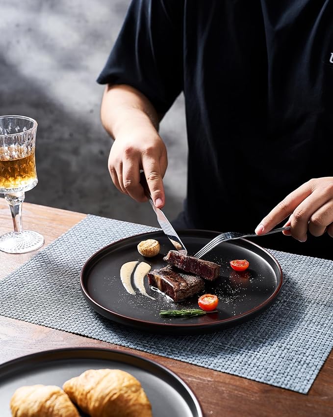 Famiware Mercury 24 Pieces Dinnerware Sets, Plates and Bowls Sets for 8, Microwave and Dishwasher Safe Dish Set, Multi-color