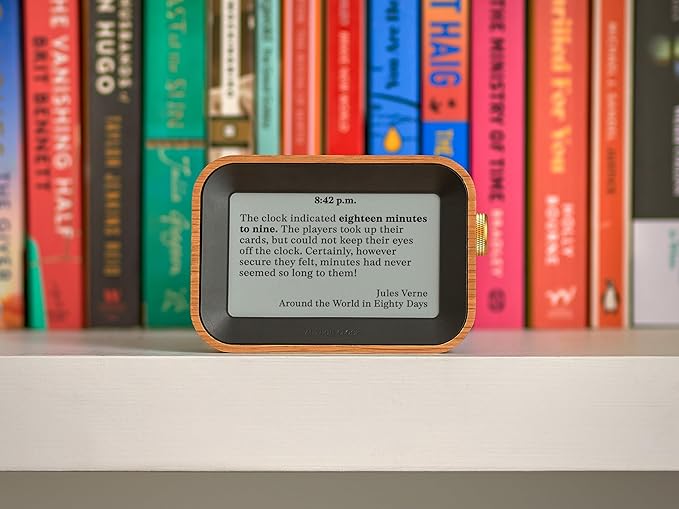 Author Literary Quote Clock – Tells Time Using Book Quotes | Unique Gift for Book Lovers | New Quote Every Minute Clock Vol 1