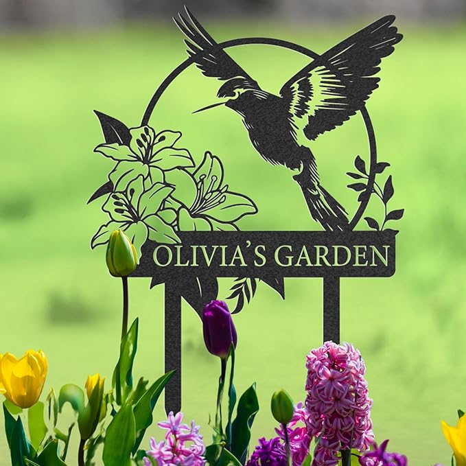Personalized Garden Metal Sign, Custom Yard Sign with Stakes, Custom Garden Decor, Outdoor Yard Decor, Gifts for Gardeners