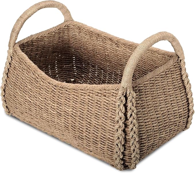 KOUBOO XL Seagrass Basket, Handmade, Living Room, Blankets, Toy Bin, Extra Storage, Decorative Storage, Laundry Basket, Brown