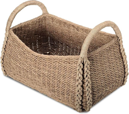 KOUBOO XL Seagrass Basket, Handmade, Living Room, Blankets, Toy Bin, Extra Storage, Decorative Storage, Laundry Basket, Brown