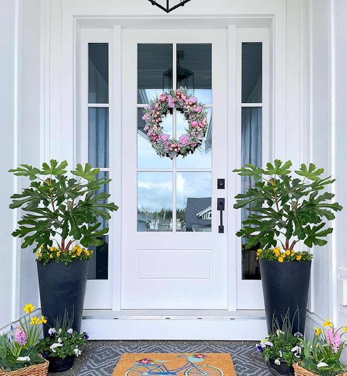 Artificial Sycamore Tree – Faux Indoor Plant for Home & Office Décor, Realistic Green Leaves, 21" Potted Fake Tree