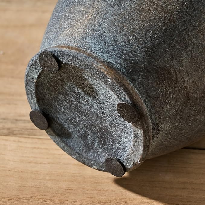 SIDUCAL Ceramic Rustic Farmhouse Vase with Handle, Terracotta Vase, Minimalist Decorative Vases for Home Decor, Table, Wedding,Living Room, Shelf, Decoration(BD)