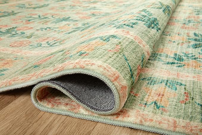 Loloi Rifle Paper Co. Eden Collection EDE-01 Mughal Rose Blush 8'-6" x 11'-6" Area Rug