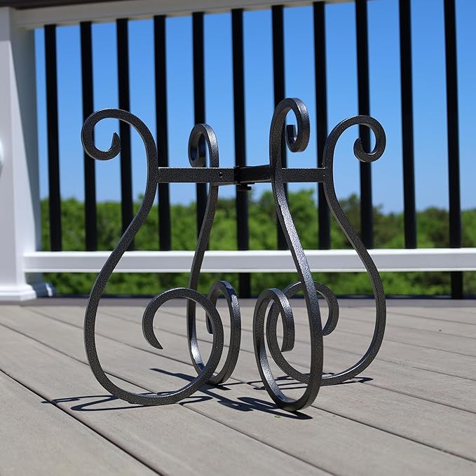 Gardien Adjustable Plant Stand Indoor Outdoor, Mid Century Modern Medal Holder for Large Planters