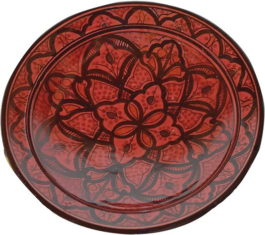 Ceramic Plates Moroccan Handmade Serving, Wall Hanging, Exquisite Colors Decorative Large 12 inches Diameter