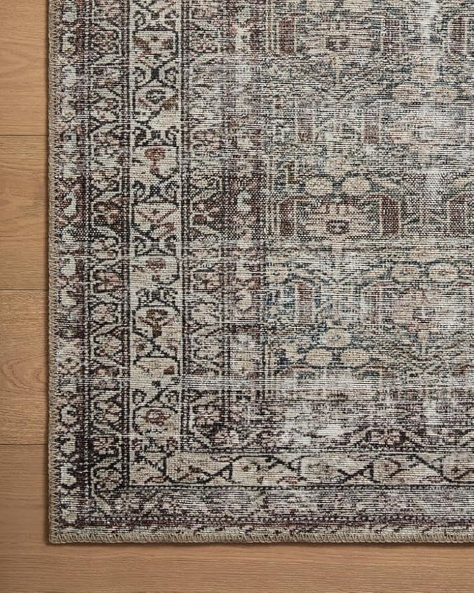 Loloi Amber Lewis Georgie Collection GER-10 Moss/Bark 2'-6" x 12'-0", .19" Pile Height, Runner Rug