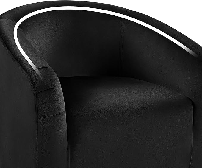 Yaheetech Black Accent Chairs Set of 2, Cozy Velvet Barrel Chair, Modern Club Chair with Soft Padde, Vanity Chair for Living Room/Bedroom/Waiting Room Reception Room, Matte Black