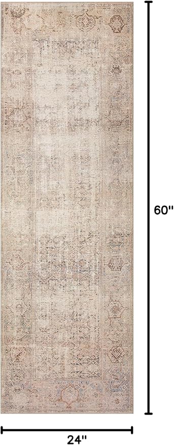Loloi Amber Lewis Georgie Collection GER-02 Ocean/Sand 2'-0" x 5'-0", .19" Pile Height, Accent Rug