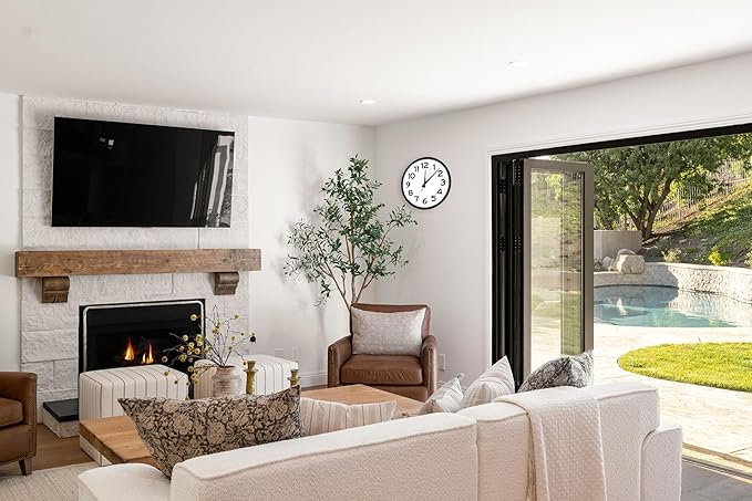 Ultimate Wall Clock | 14 Inch | Modern | Quartz | Analog | Home | Office | School | Gym | Indoor | Outdoor | Near Silent | Unbranded | Classic | Black | Battery Operated | Modern Décor