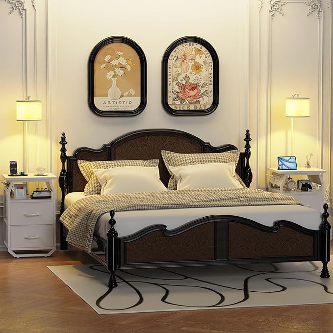 Floor Lamp with Table, End Tables with Lamps Attached 3-Color Temperature Bulb, Side Table with Lamp with 2 Drawers & Charging, Lamps Tables Combo for Bedroom, Dorm, Apartment - White