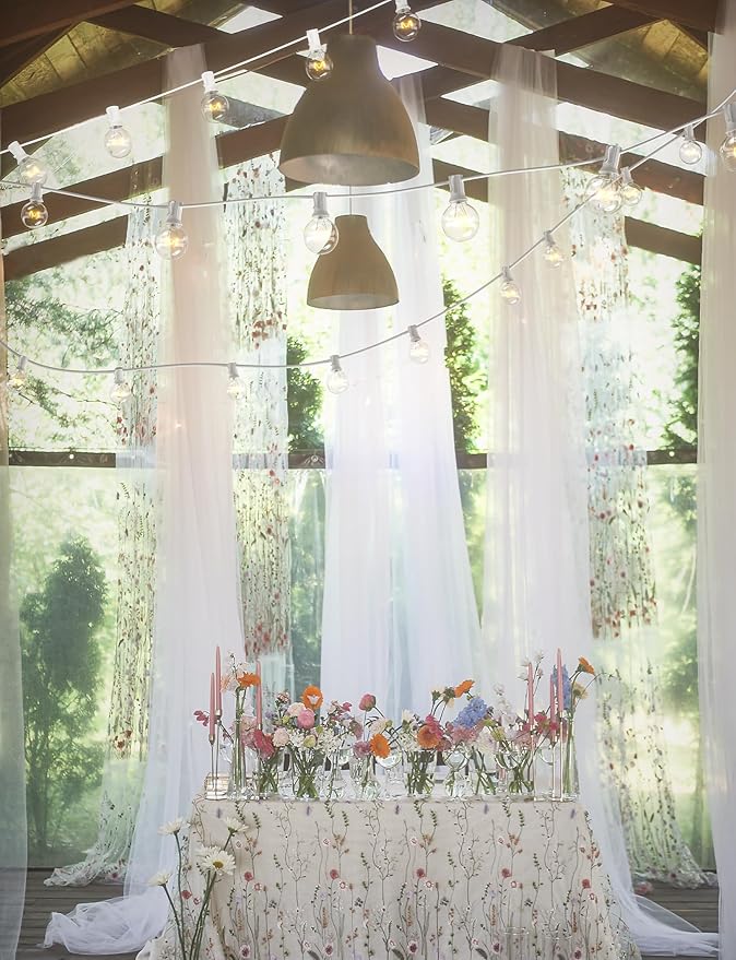 50Ft Outdoor Patio String Lights G40 Connectable Globe Lights with 53 Clear Globe Bulbs(3 Spare), UL Listed Garden Light for Indoor Outdoor Commercial Decor, 50 Hanging Sockets, 5W/E12 Base, White