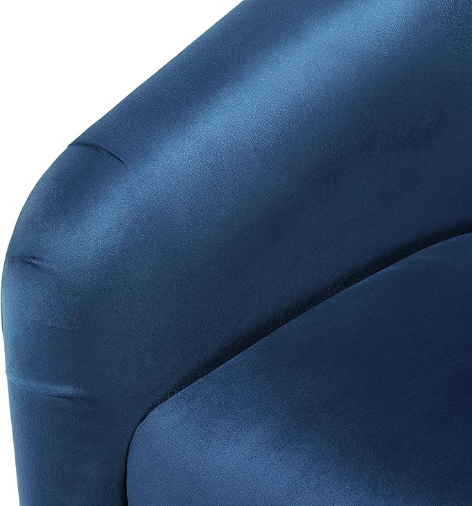 Yaheetech Velvet Barrel Chairs, Accent Chairs Modern Side Chairs Club Chair with Soft Padded Seat and Sturdy Legs for Living Room/Bedroom/Reading Room, Pagoda Blue, Set of 2