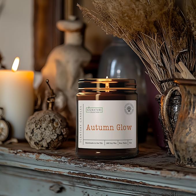 Autumn Glow Fall Scented Candle, Many Scents to Choose from, All Natural Non-Toxic Soy Wax, Handmade in The USA (Autumn Glow)