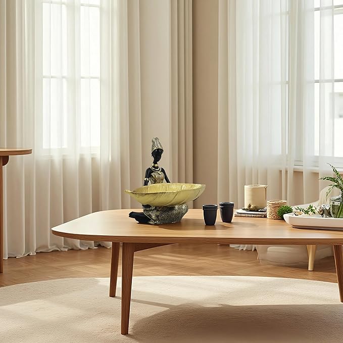 African Sitting Woman Leaf Bowl Statue – Tribal Resin Figurine for Candy Dish, Key Holder, Vanity Tray, African Decor Gift