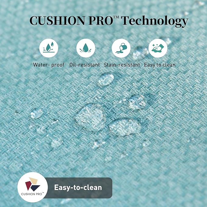 Patio Furniture Set Outdoor Furniture Brown Wicker Rattan Patio Conversation Sets with Cushion Outside Sofa Set,5 Pieces with Rectangular Firepit Table,7 Seats,Blue