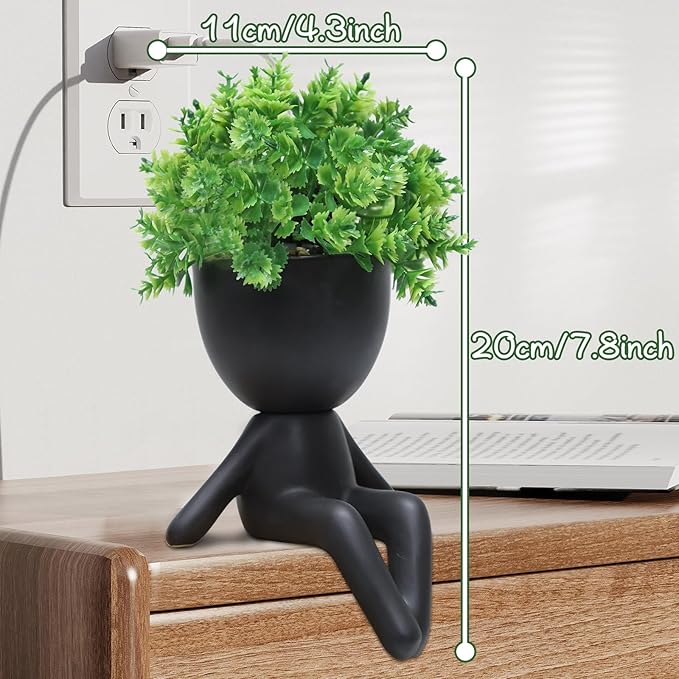 Zerzsy Fake Plants Succulents Plants Office Table Decor Indoor Mini Succulent Plant- Cute Fake Plant Bathroom Decoration Set of 1