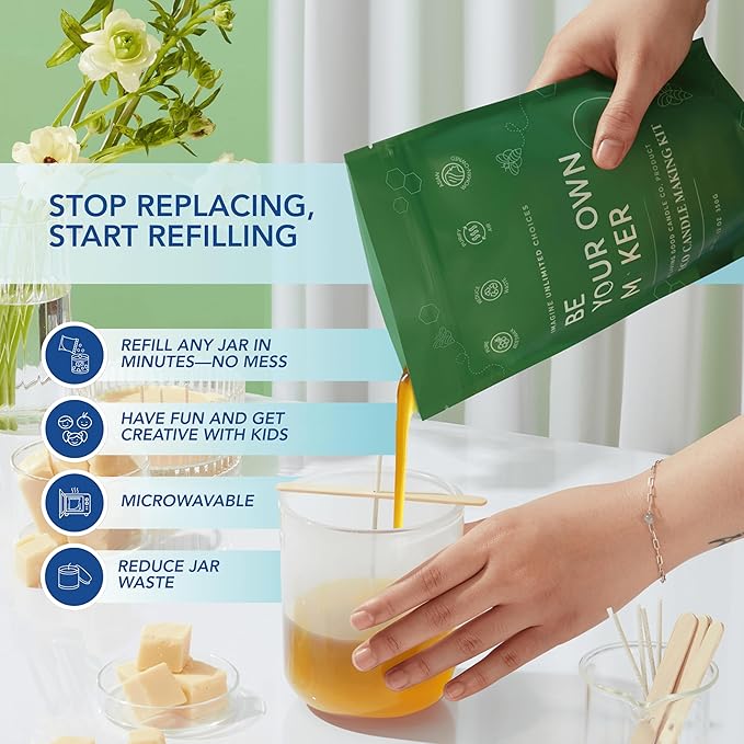 Coastal Breeze - Yuzu & Sea Salt Pure Beeswax Candle – 90+ Hours Long Burning Classically Designed Non-Toxic Scented Candles for Home Decor with Natural Fragrance 15 oz