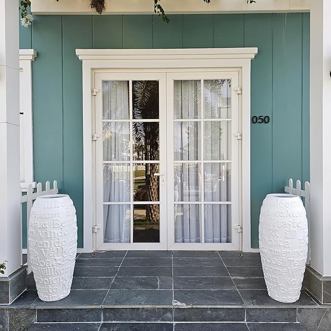 Welcome Fiberstone Planter, Fiberstone Large Indoor Plant Pots, Planter for Indoor/Outdoor