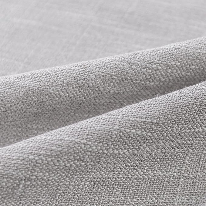 MYSKY HOME 108 Inches Long Ceiling Curtains, Light Filtering Boho Window Sheer Drapes for Living Room Patio Sliding Door Back Tab Elegant Look, 50" Wide x 108" Long, Light Grey, 2 Panels