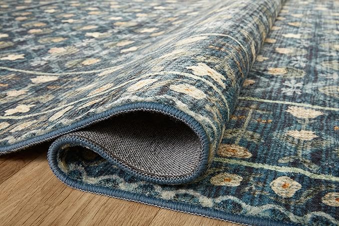 Loloi Rifle Paper Co. Eden Collection EDE-03 Lattice Indigo 2'-6" x 11'-6" Runner Rug