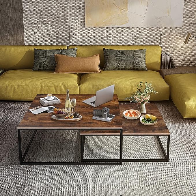 Coffee Tables Nesting Coffee Table Set Living Room Tables Rectangular Coffee Table for Living Room