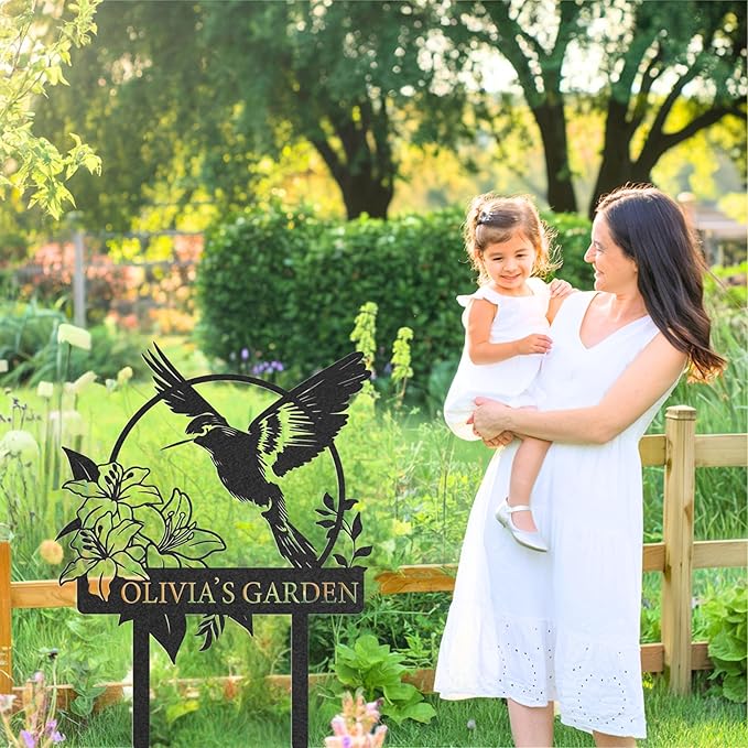Personalized Garden Metal Sign, Custom Yard Sign with Stakes, Custom Garden Decor, Outdoor Yard Decor, Gifts for Gardeners