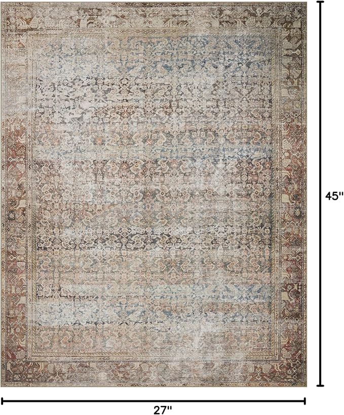 Loloi Amber Lewis Georgie Collection GER-09 Multi/Spice 2'-3" x 3'-9", .19" Pile Height, Accent Rug