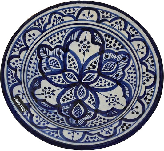 Ceramic Plates Moroccan Handmade Appetizer Tapas Serving Decorative 10 inches Round