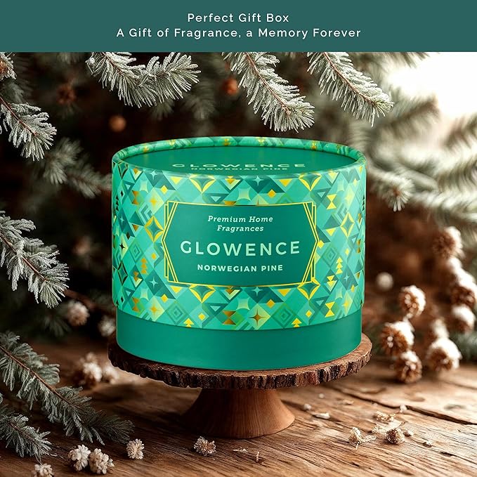 Pine Scented Candle - 100% Natural Soy Wax - Large 3 Wick Jar Candle - Up to 40 Hours Burning Time - Aromatherapy Candles for Home - Housewarming Gift for Men and Women