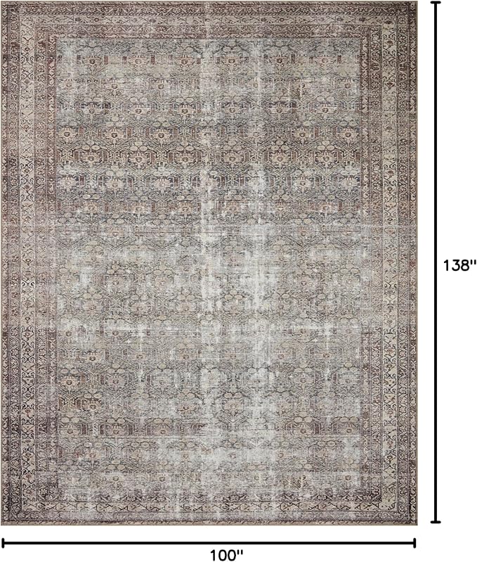 Loloi Amber Lewis Georgie Collection GER-10 Moss/Bark 8'-4" x 11'-6", .19" Pile Height, Area Rug