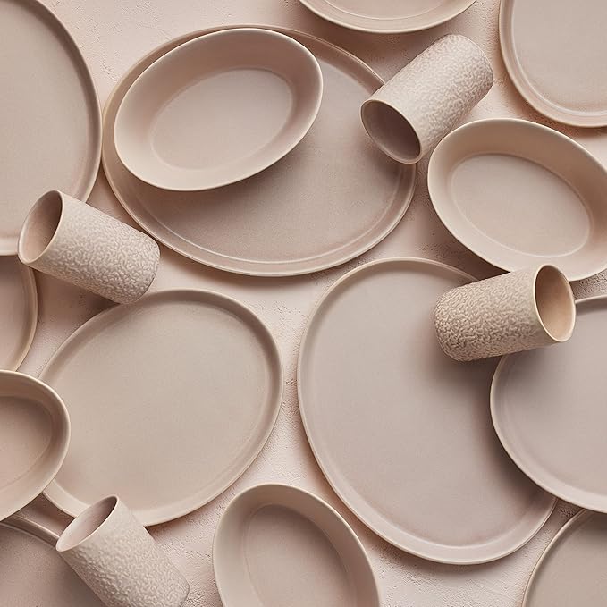 Stone by Mercer Project KATACHI Stoneware 32-Piece Dinnerware Set, Nude