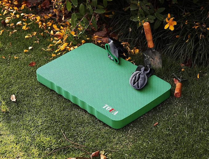 Kneeling Pad Thick Extra Large High Density Foam Comfort for Work Gardening Yoga Exercise Garden Knee 2 Pack Green