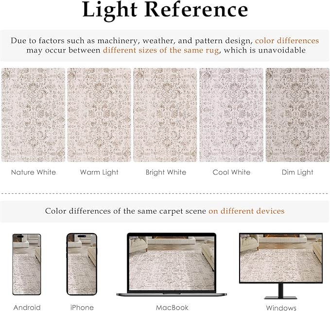 Light Brown Runner Rug 3x12 Hallway Machine Washable Kitchen Vintage Distressed Non Slip Long Carpet Indoor Retro Floral Bedroom Accent Throw Rug for Bathroom Office Laundry Dining Room