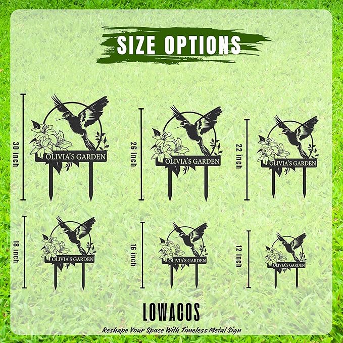 Personalized Garden Metal Sign, Custom Yard Sign with Stakes, Custom Garden Decor, Outdoor Yard Decor, Gifts for Gardeners