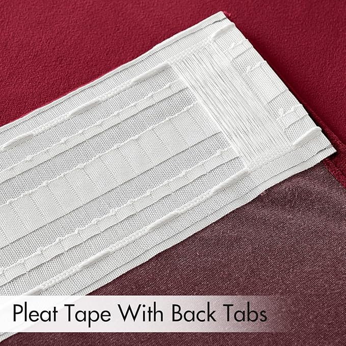 MIULEE Hot Pink Velvet Curtains 90 inches 2 Panels - Luxury Room Darkening Window Drapes for Bedroom Living Room Thermal Insulated Super Soft Blackout, Back Tab Rod Pocket Pinch Pleated, W52 x L90