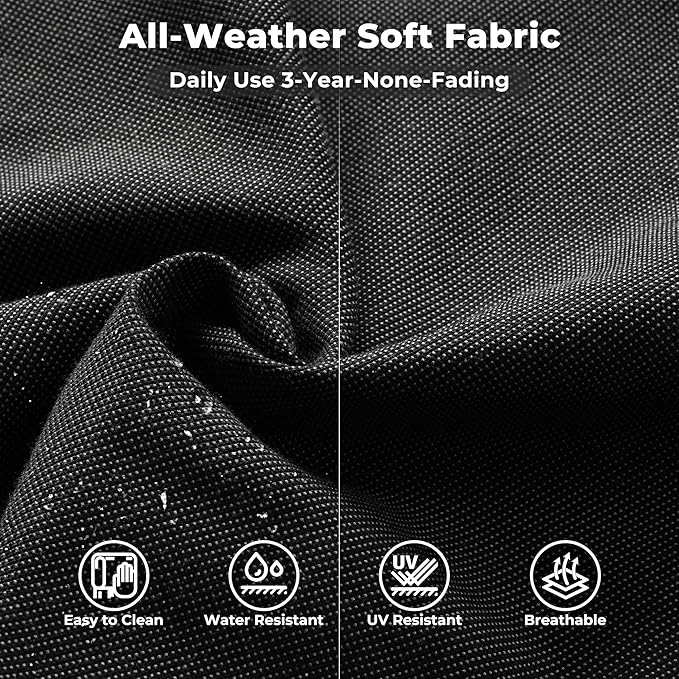 ovios 8 Pieces Patio Furniture Set, Outdoor Wicker Sectional Sofa with Swivel Chair Coffee Table, Modern Modular Deep Seat Rattan Couch Conversation Sets, Black