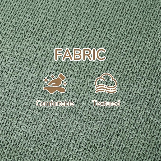 Peace nest Comfy Accent Chair Modern Living Room Bedroom Armchair with Mental Frame Comfortable Shredded Foam Cushion for Balcony Lounge Reading Meeting Room Green