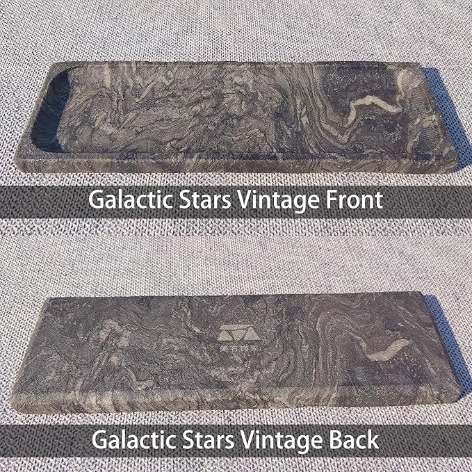 Vintage Marble Storage Vanity Tray: 10.6” x 3.5” Rectangular Decorative Tray for Bathroom Kitchen Dresser Desk Jewelry Holder Home Decor, Galactic Stars