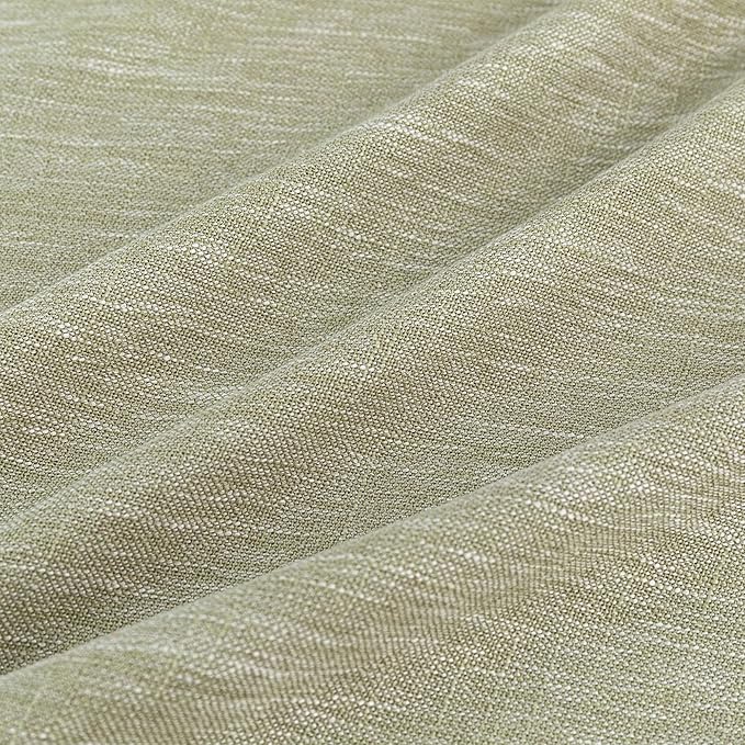 MYSKY HOME Sage Green Living Room Curtains 84 Inch Length 2 Panels Set, Semi Sheer Curtains for Bedroom Soft Touch Light Filtering Drapes for Doorways Sliding Glass Door, 50" Wide, Sets of 2