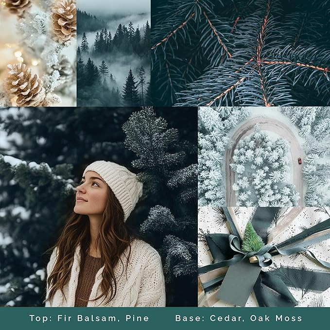 Pine Scented Candle - 100% Natural Soy Wax - Large 3 Wick Jar Candle - Up to 40 Hours Burning Time - Aromatherapy Candles for Home - Housewarming Gift for Men and Women