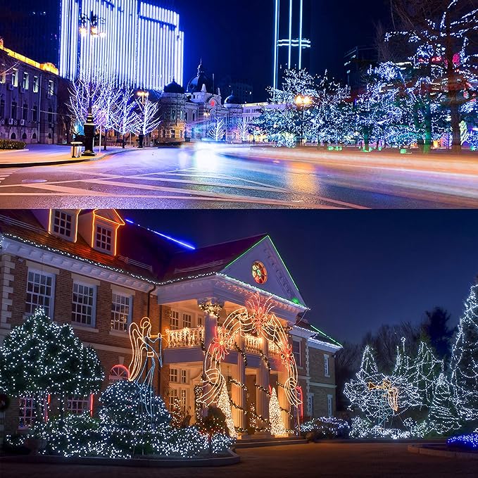 Christmas C3 Bulbs Light String 50 LED Multicolor Strawberry Xmas Tree Outdoor Indoor Waterproof Decoration Plug in 18 Feet Used for Patio Party Festive Courtyard Home (Cold White)