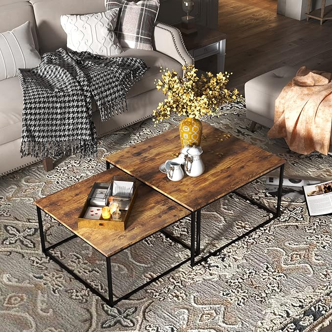 Coffee Tables Nesting Coffee Table Set Living Room Tables Rectangular Coffee Table for Living Room