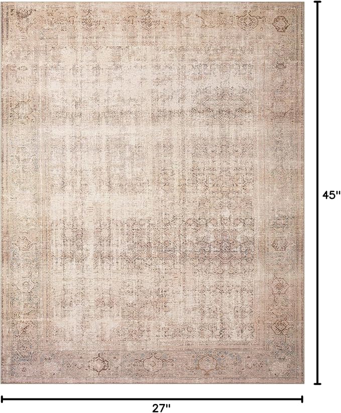 Loloi Amber Lewis Georgie Collection GER-02 Ocean/Sand 2'-3" x 3'-9", .19" Pile Height, Accent Rug