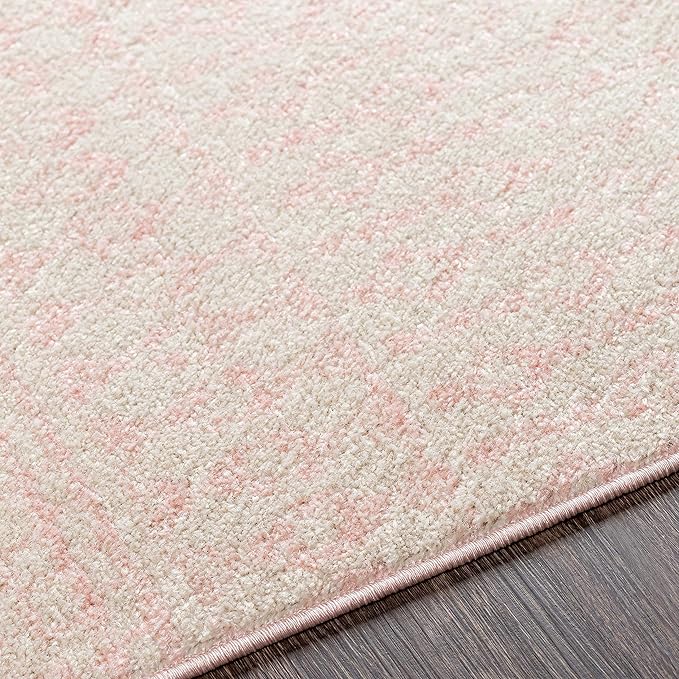 Blush & Light Pink Collection Keizer Farmhouse Moroccan Geometric Large Area Rug - Boho Aztec Tribal Carpet for Living Room - Blush, Pink, Cream, Light Gray - 7'10" x 10' (8x10 Area Rug)