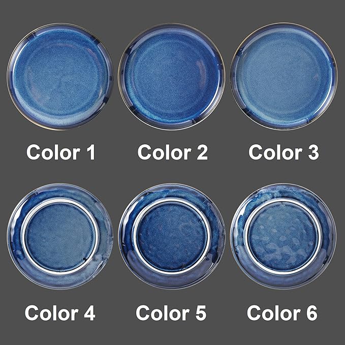 Ceramic dinner plates set of 4, Large Dinnerware Plates & Salad plates for party and wedding, Microwave safe porcelain plates set, 10 Inch