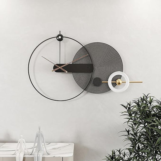 Wall Clock Large 25 Inch - Nordic Style Grey, Silent Non-Ticking Battery Operated Analog Hanging Clock for Living Room Office Bedroom Kitchen Mantel Decor